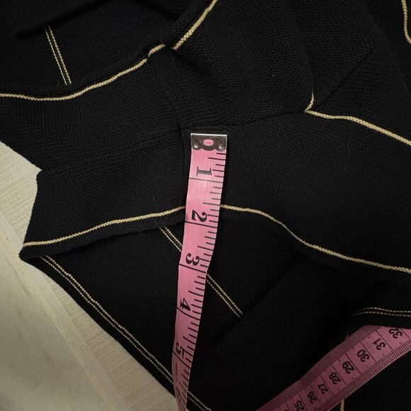 Miou Muse Ryan Striped Shorts Women’s Sz S Black & Tan 100% Cotton Pull On Knit - Picture 10 of 11